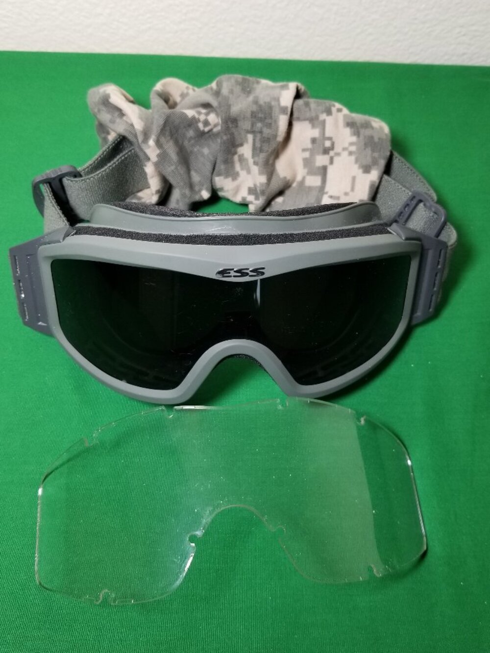 ESS Industrial US Goggles Profile OD Green Tactical Clear Smoke Gray